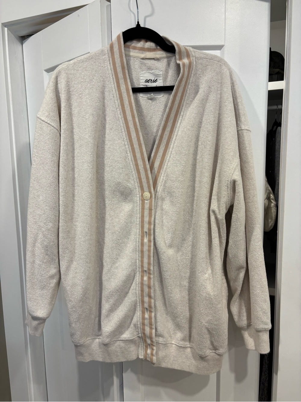 Aerie Oversized Terry-Cloth Cardigan